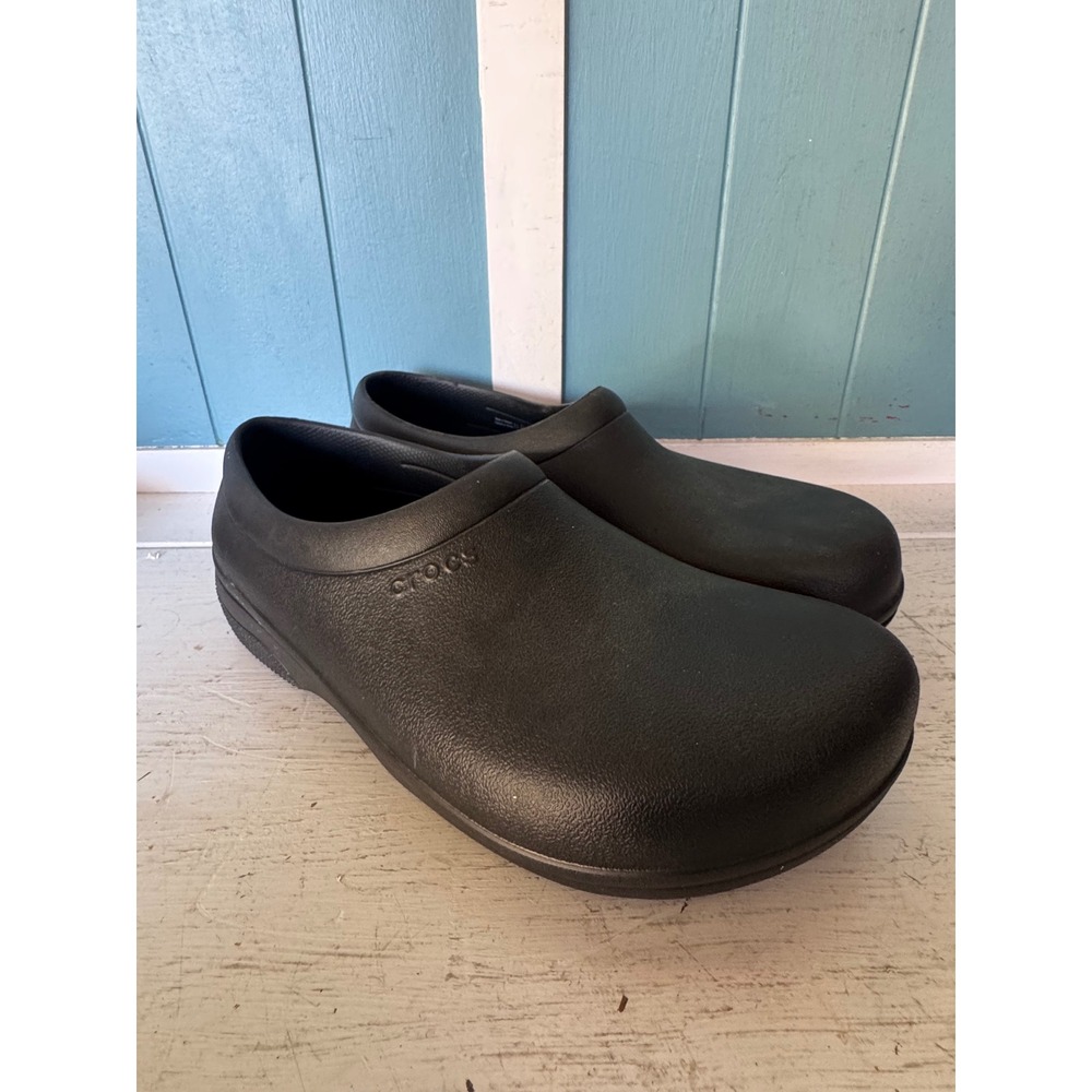 Crocs On-The-Clock Work Clog Black Slip Resistant Men 11 Professional Shoes